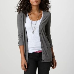 AMERICAN EAGLE Dark Gray Boyfriend Cardigan